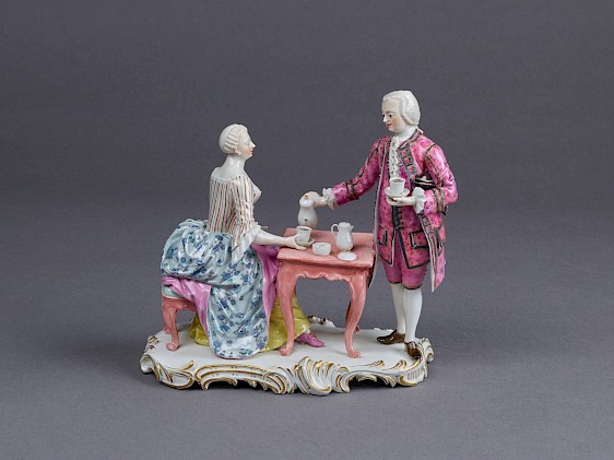 J. Fr. Lück, Der Geschmack, Porzellan, Porzellanmanufaktur Frankenthal, 1760, Saarlandmuseum – Alte Sammlung. Fotograf: Tom Gundelwein