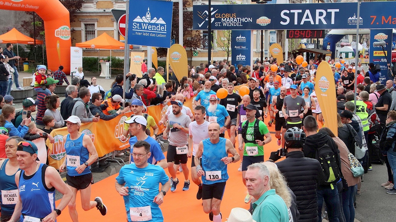 Nun ist der 15. Marathon Geschichte! Das Foto machte Josef Bonenberger, Kreisstadt St. Wendel